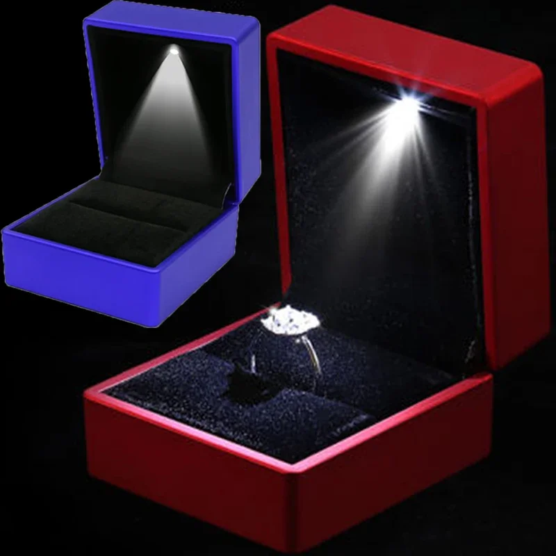 Top Trends: LED Ring Necklace Storage Boxes Couple Lover Engagement Velet Wedding Jewelry Bracelet Display Packaging Gift Showcase Wholesale Shoppable Styles