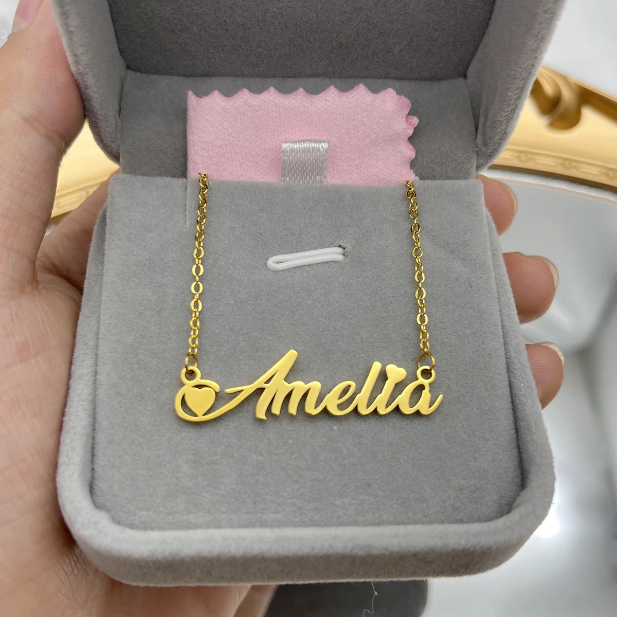 Top Trends: Fadeless Custom Name Letter Pendant Necklace Personalized Heart Stainless Steel Necklaces For Women Jewelry Gold Gifts Shoppable Styles