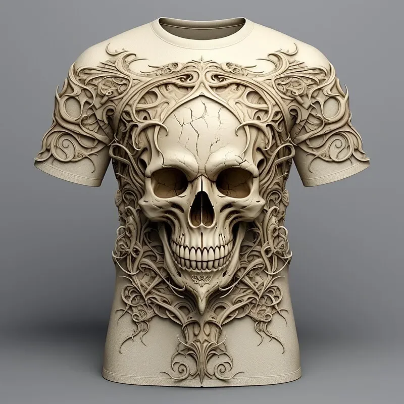 Top Trends: Fashion 3D Spider Printed T Shirt For Men Funny Skull Pattern Oversized T-shirts Summer Casual O-neck Short Sleeve Pullover Tops Shoppable Styles - Image 3