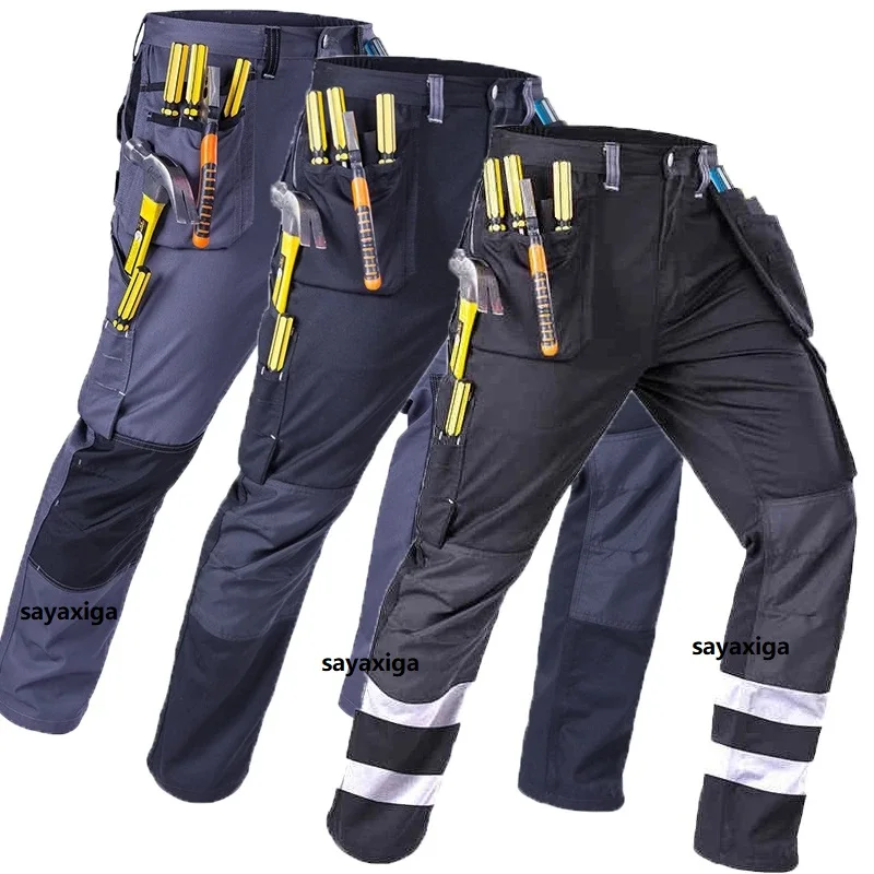 Top Trends: 2024Cargo Pants Men's Casual Working Pants Fashion Pantalon Homme Streetwear Trousers Hi Vis Outdoor Electric Worker Pants M-5XL Shoppable Styles