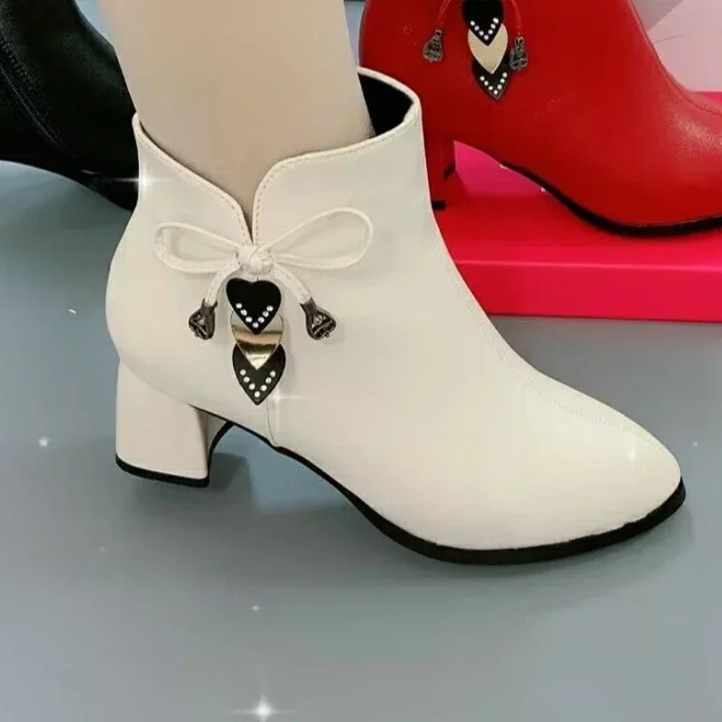 Top Trends: Women's Shoes Fashion Short Boots Pointed Toe Square Heel Women's High Heels New Thin Side Zipper Comfortable Bare Shoes Shoppable Styles