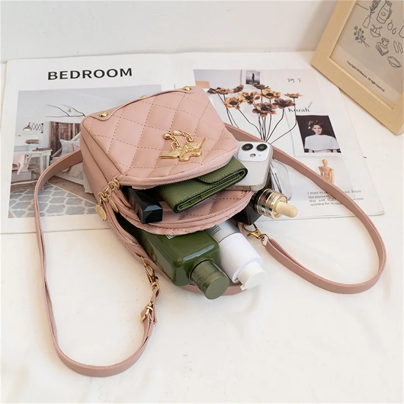 Top Trends: PU Leather Shoulder Mini Small Backpack Multi-Function Ladies Phone Pouch Pack Ladies School Backpack Bags For Women Mochilas Shoppable Styles - Image 2