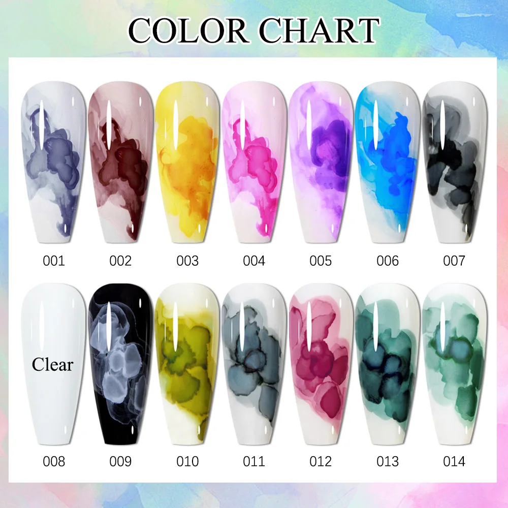 Top Trends: SUPWEE 7ML Blooming Gel Nail Polish Smoke Effect Gel Watercolor Ink Nail Art Blossom Gel Semi Permanent Soak Off UV Gel Varnish Shoppable Styles - Image 2