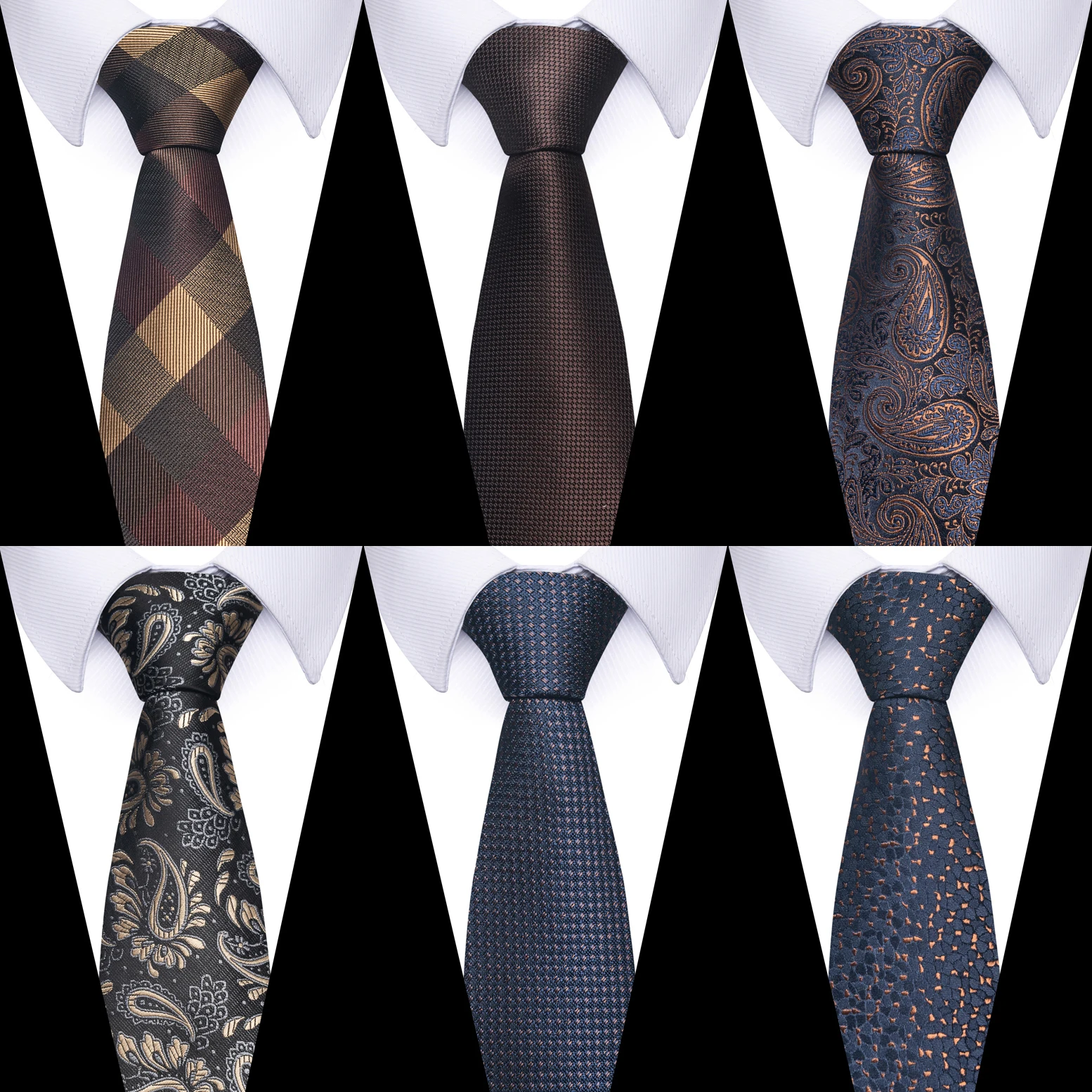 Top Trends: 100% Silk Brand Brown Tie Men Newest Design Luxurious 7.5 Cm Silk Necktie Shirt Accessories Man&#039;s New Year&#039;s Day Shoppable Styles