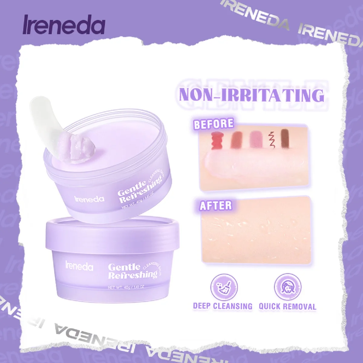 Top Trends: Ireneda Professional Moisturizing Makeup Remover Balm Deep Cleansing Facial Cleansing Remover Cream Makeup Tools Built-in Spoon Shoppable Styles