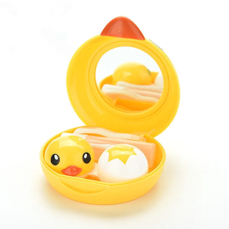 Top Trends: Cute Mini Eyewear Accessories Cartoon Duck Design Contact Lens Box Case Holder Container Case Simple And Cute Shoppable Styles