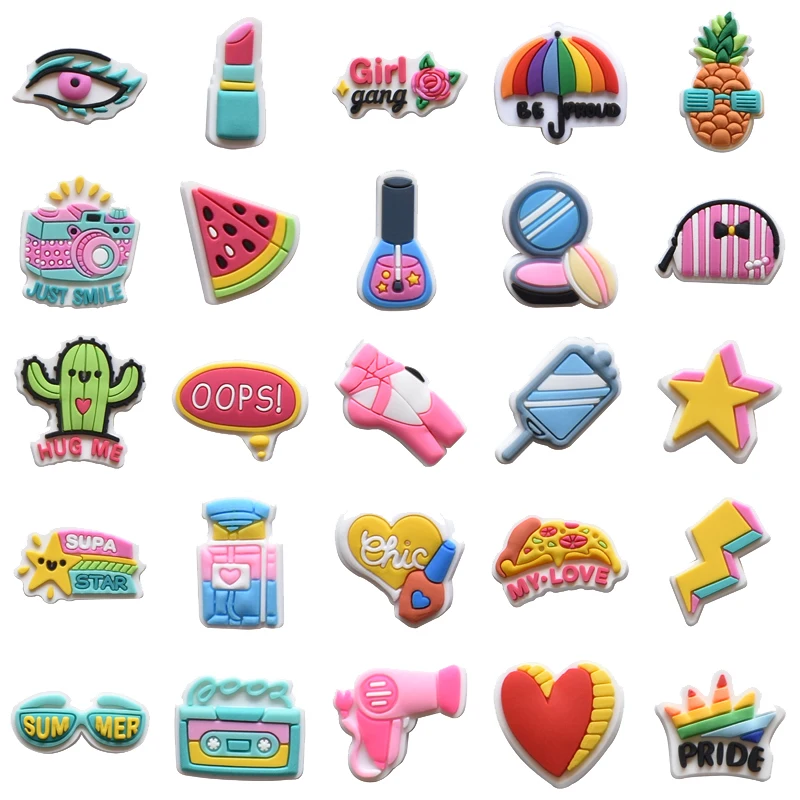 Top Trends: Wholesale 1pcs PVC Watermelon Accessories For Crocs Charms Badge Women Clogs Buckle Kids Pins Shoe Decoration Jeans Party Favors Shoppable Styles