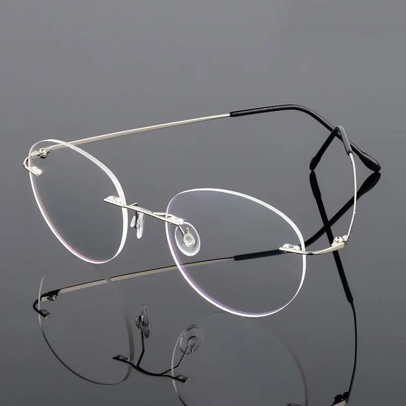 Top Trends: Round Rimless Eyeglasses Frame For Men And Women Optical Prescription Glasses Spectacles Eyewear Shoppable Styles