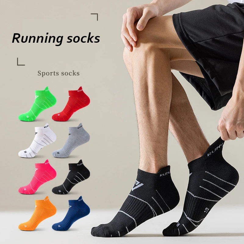 Top Trends: Men Sport Running Ankle Socks Outdoor Bright Color Athletic Fitness Quick Dry Marathon Non-slip Short Boat Low Cut Sock Shoppable Styles