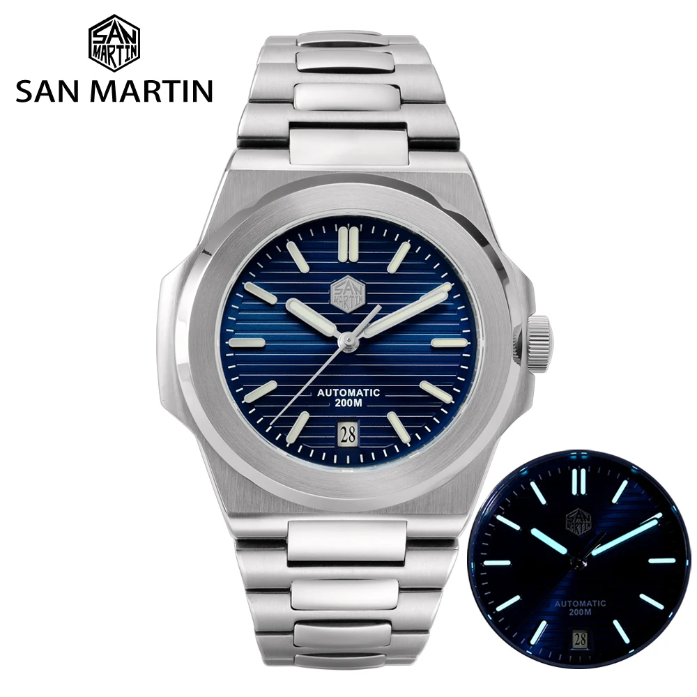 Top Trends: San Martin 42mm Top Band Men Diving Watch Fashion Classic Luxury Automatic Mechanical Watches Sapphire Waterproof 200m Relogio Shoppable Styles