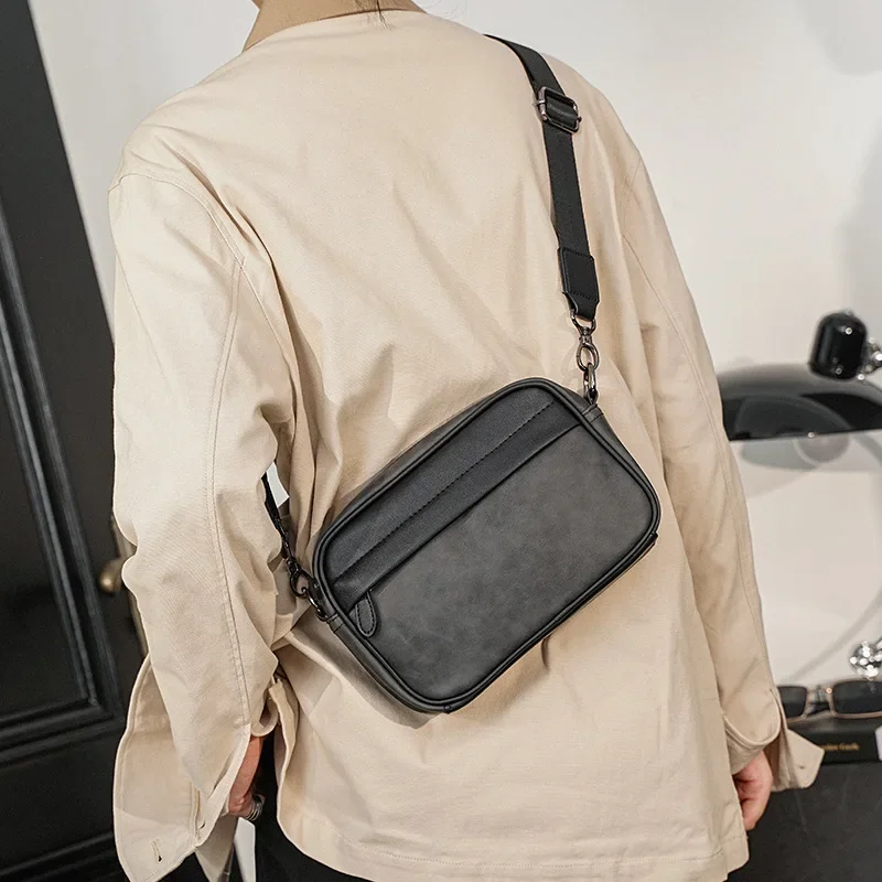 Top Trends: New Fashion Shoulder Bag Men Sling Bag Korean Style Men's Crossbody Bag Casual Small Square Crossbody Bags For Men Messenger Bag Shoppable Styles