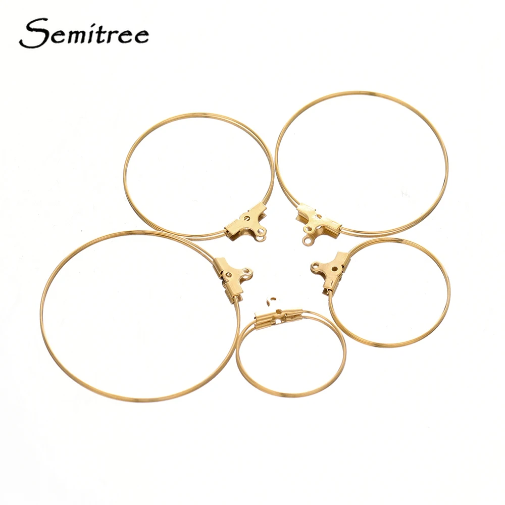 Top Trends: 20pcs Gold Color Stainless Steel Ear Wire Earring Hooks Connector DIY Jewelry Making Accessories Crafts Dangle Hoop Components Shoppable Styles