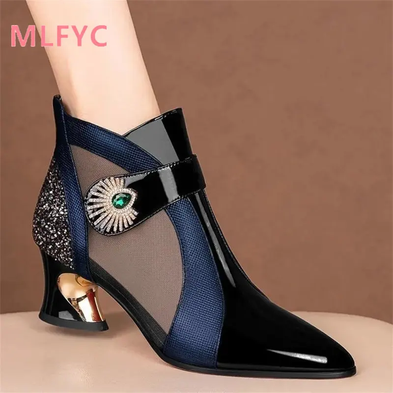 Top Trends: Autumn 2023 New Style Thick Heel Fashion Pointy Single Shoes Women Breathable Comfortable High Heels Temperament Vintage Shoes Shoppable Styles