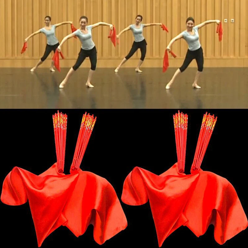 Top Trends: Dance Chopsticks Props Ethnic Dance Handheld Red Chopsticks Satin Fabric For Adult / Children Dance Performance Decoration Shoppable Styles