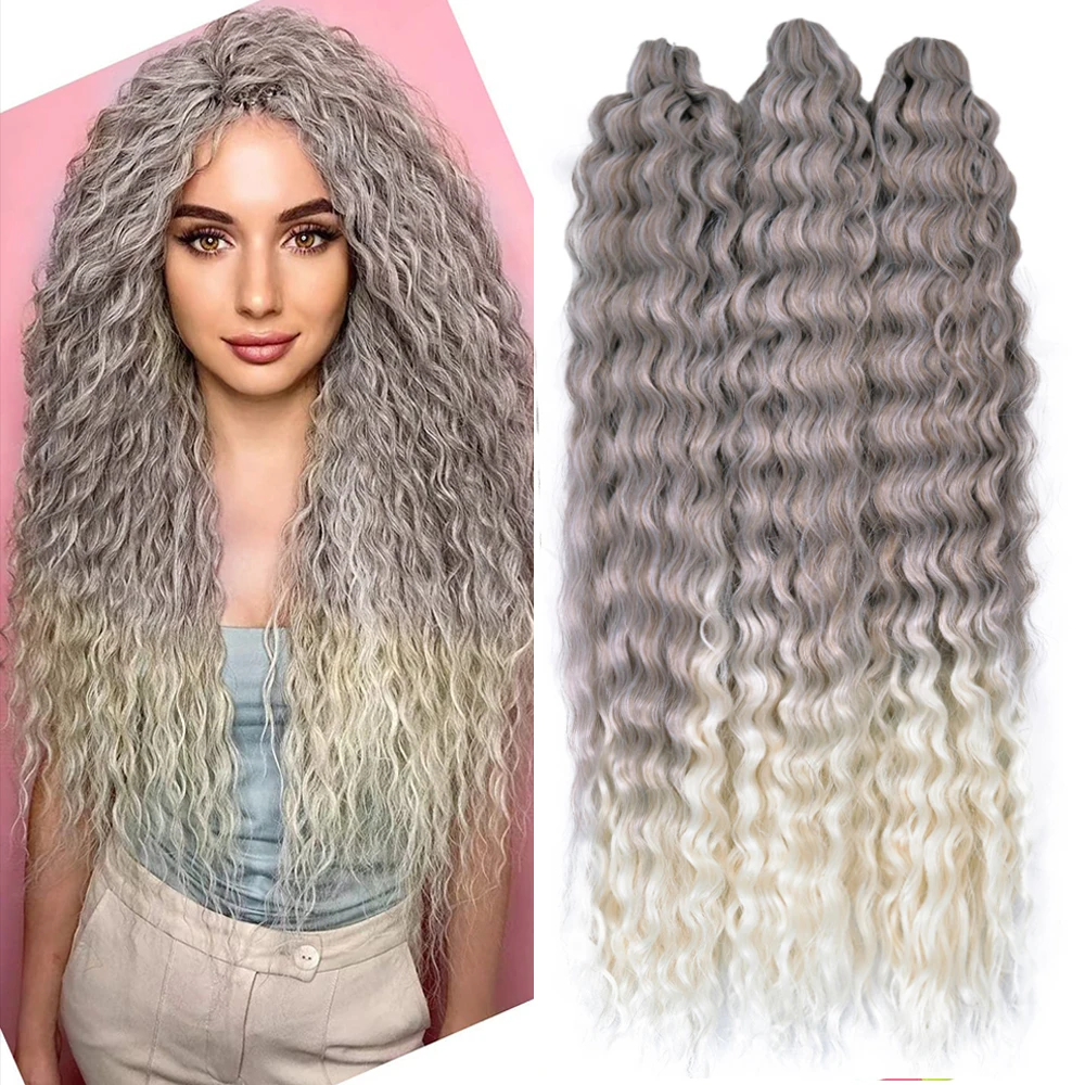 Top Trends: Ariel Curl Hair Water Wave Twist Crochet Hair Afro Curls Deep Wave Braiding Hair Extension Synthetic Crochet Braids Ombre Blonde Shoppable Styles