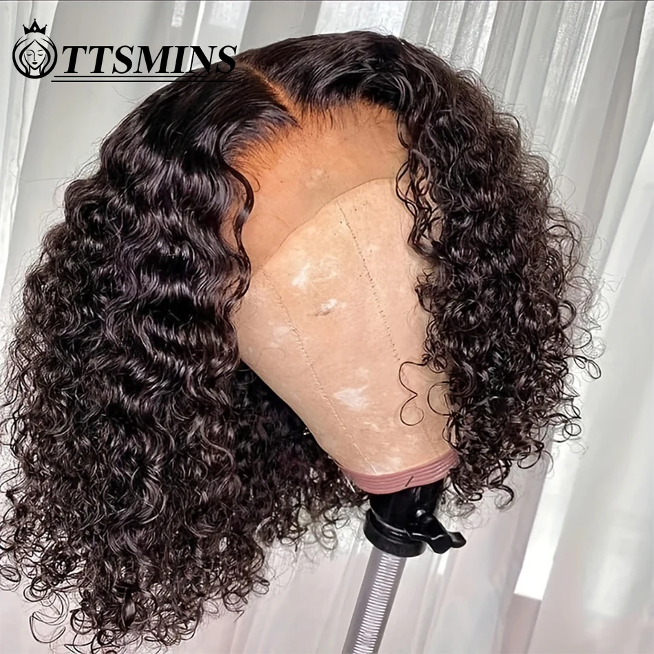 Top Trends: Short Curly Bob Wigs 13x4 Lace Front Human Hair Wigs Pre Pluck With Baby Hair Deep Wave Frontal Glueless Wig For Women Natural Shoppable Styles