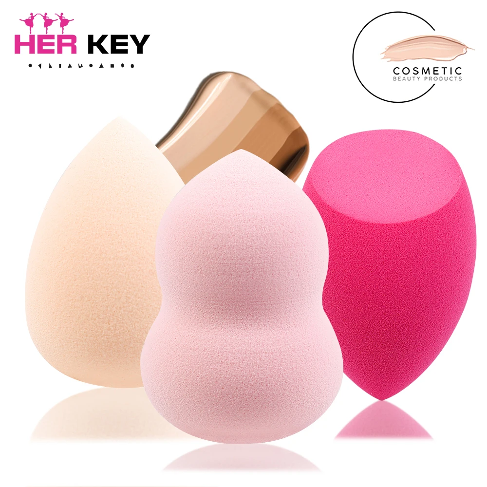 Top Trends: 1Pc Cosmetic Puff Powder Puff Smooth Women's Makeup Foundation Sponge Beauty To Make Up Tools & Accessories Water-drop Shape Shoppable Styles