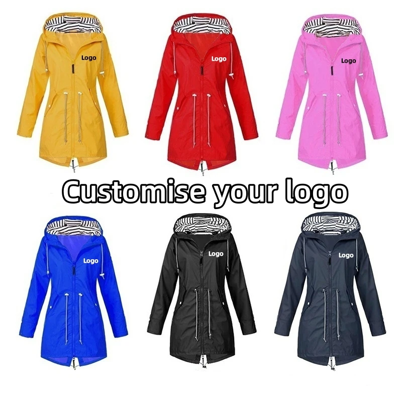 Top Trends: Customise Your Logo Ladies Double Waterproof Lightweight Jacket Outdoor Hooded Zipper Coats Mountaineering Jackets For Women Shoppable Styles