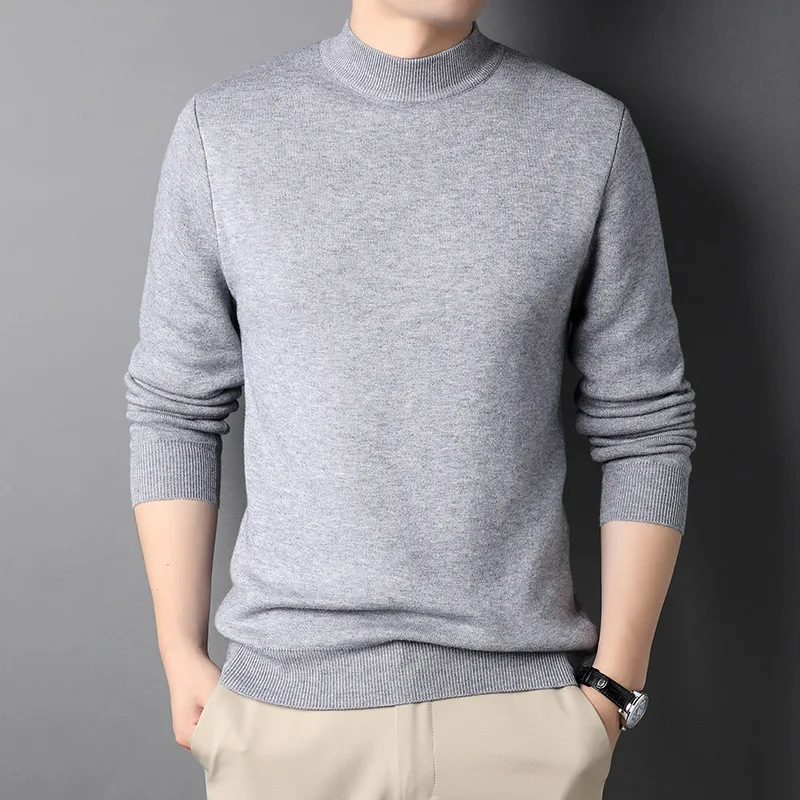 Top Trends: The New Autumn And Winter Mens Sweater Clothing Fashion Plus Velvet Korean Version Half High Collar Thicken Keep Warm Shoppable Styles