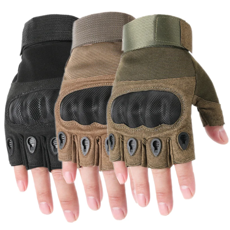 Top Trends: Male Tactical Army Military Gloves Hard Knuckle Motorcycle Gloves For Men Women Outdoor Cycling Hunting Hiking Fingerless Gloves Shoppable Styles