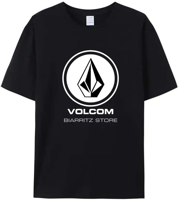 Top Trends: 2024 Men's T-shirt Summer Hot Sale Best Volcom100% Cotton High Quality Comfortable Black Tops Shoppable Styles