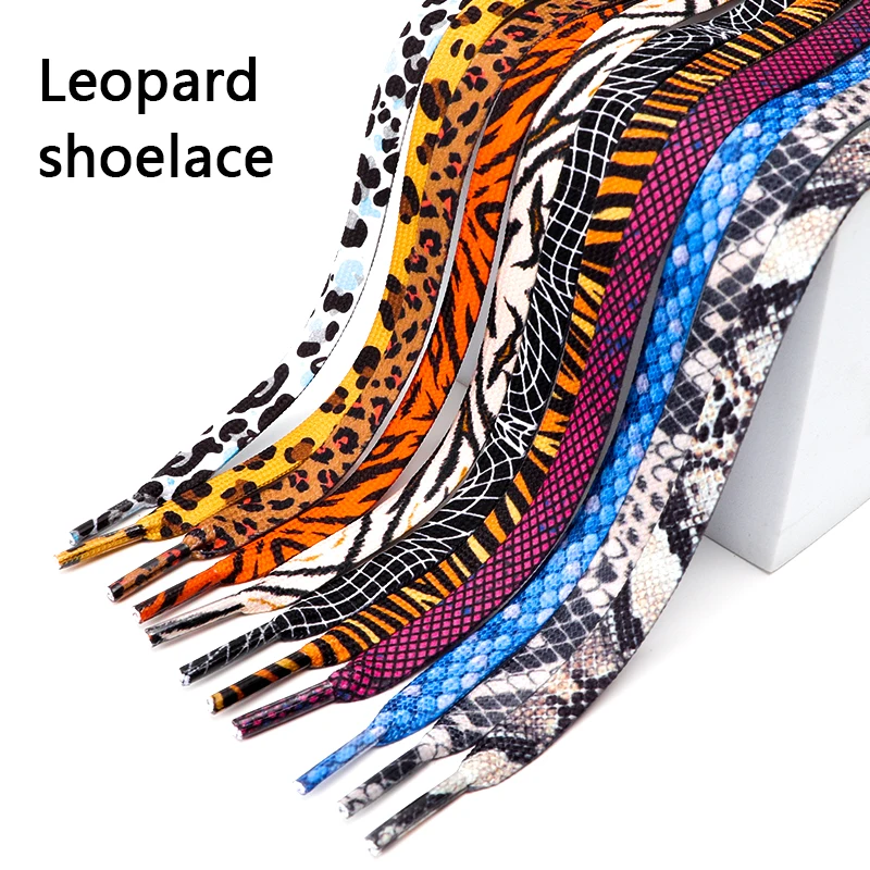 Top Trends: Animal Pattern Shoelaces Flat AF1 / AJ Sneakers Shoe Laces Tiger / Snake / Leopard Print Shoelace 120 / 140 / 160CM Shoes Strings 1Pair Shoppable Styles