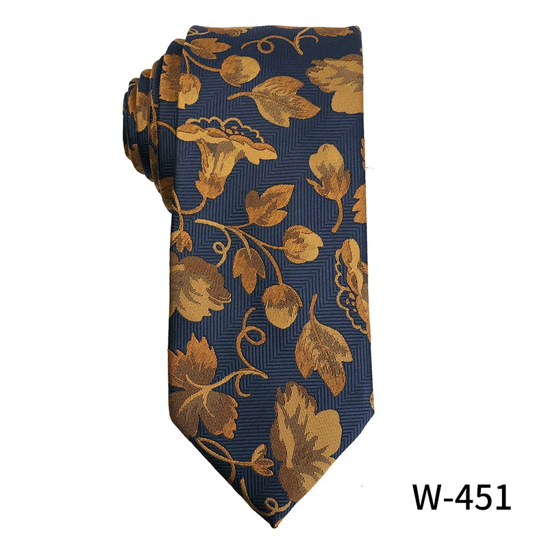 Top Trends: 148*7.5CM Orange Yellow Series Cashew Flower Plaid Leaf Business Tie Men's Bright Color Tie Retro Fashion Bowtie Collared Shirt Shoppable Styles - Image 6