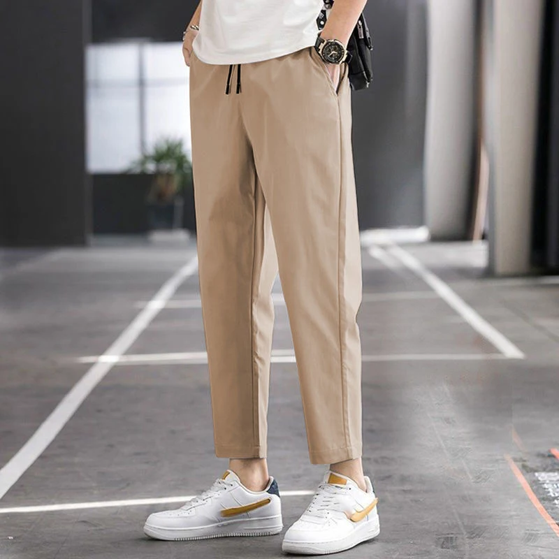 Top Trends: Spring Autumn KPOP Fashion Harajuku Trousers Men All Match Korean Straight Solid Casual Pants Pockets Streetwear Male Clothes Shoppable Styles