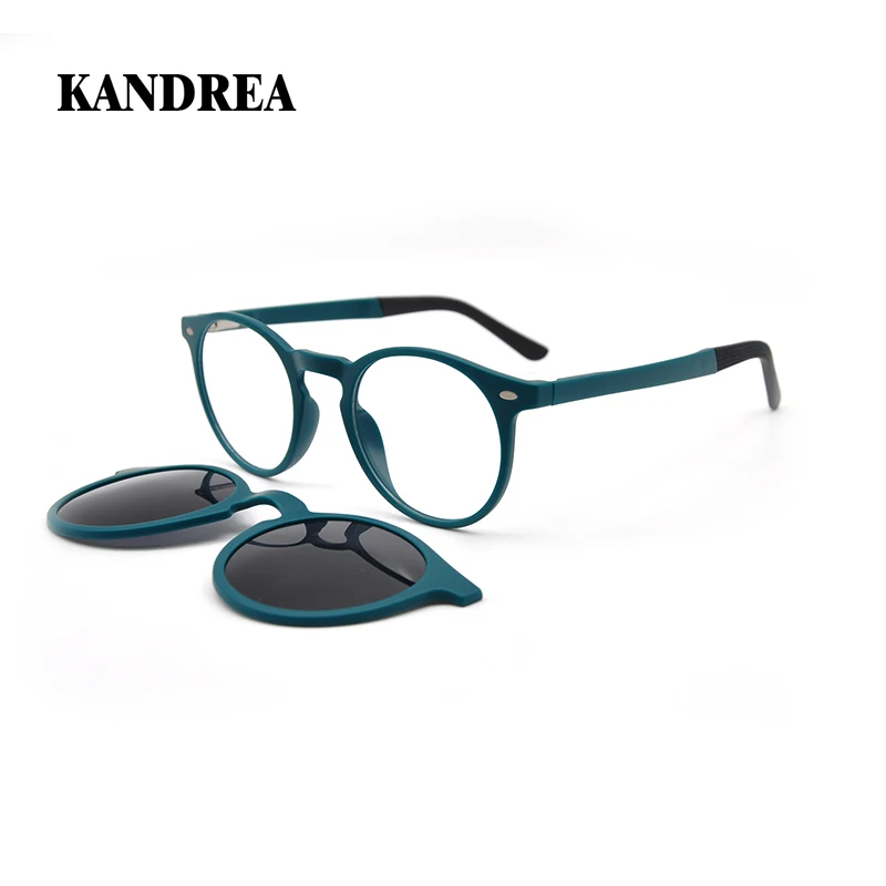 Top Trends: KANDREA Round Vintage Sunglasses Women Man Magnetic Glasses Clip On Brand Designer 2022 Optical Myopia Eyeglasses Frame S2034 Shoppable Styles