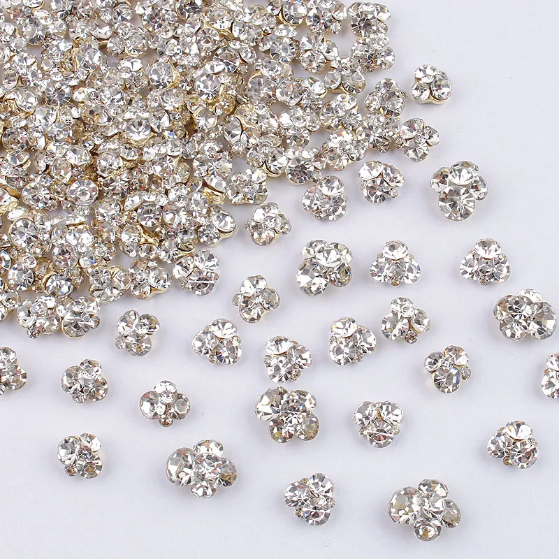 Top Trends: 10Pcs 3D Shiny Pile Drills Nail Gem Rhinestones White Glitter Luxury Crystal Diamonds Nail Art Decorations DIY Jewelry Manicure Shoppable Styles