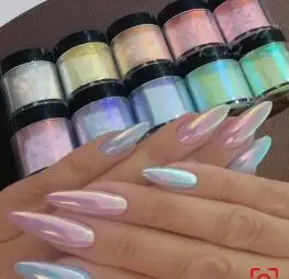 Top Trends: 3D Mermaid Aurora Nail Powders Net-5g Unicorn Chrome Pigment Dust With Bottled Iridescent Dip Powder Nail Pigment &*& Shoppable Styles - Image 3