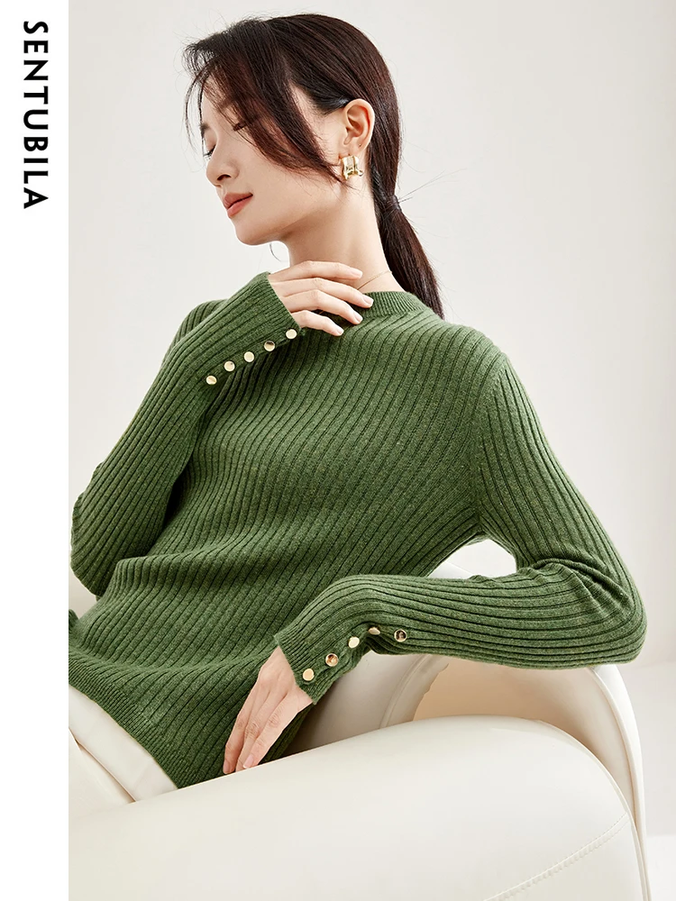 Top Trends: Sentubila Basic Simple Autumn Winter Sweaters Soft Knit Tops For Women 2023 Round Neck Knitwears Jumpers Pullovers W33H51125 Shoppable Styles - Image 4