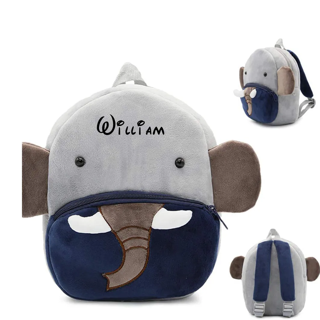 Top Trends: Custom Name Cute Cartoon Animal Backpack Personalized Your Text Toddler School Bag For Children Baby Girls Boys(Elephant) Shoppable Styles