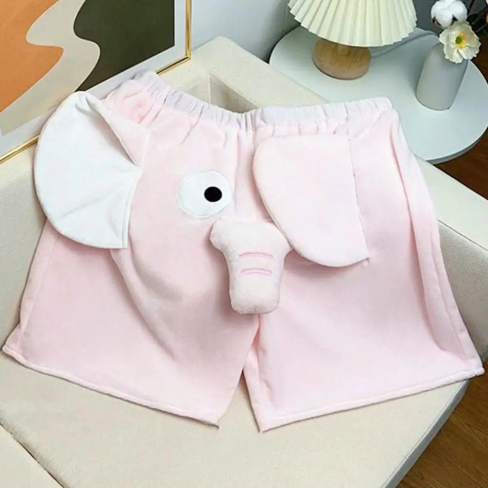 Top Trends: Stylish Fuzzy Cartoon Lovely Elephant Summer Men Women Sleep Shot Pants Home Wear Pyjama Shorts Women Pyjama Shorts Shoppable Styles - Image 5