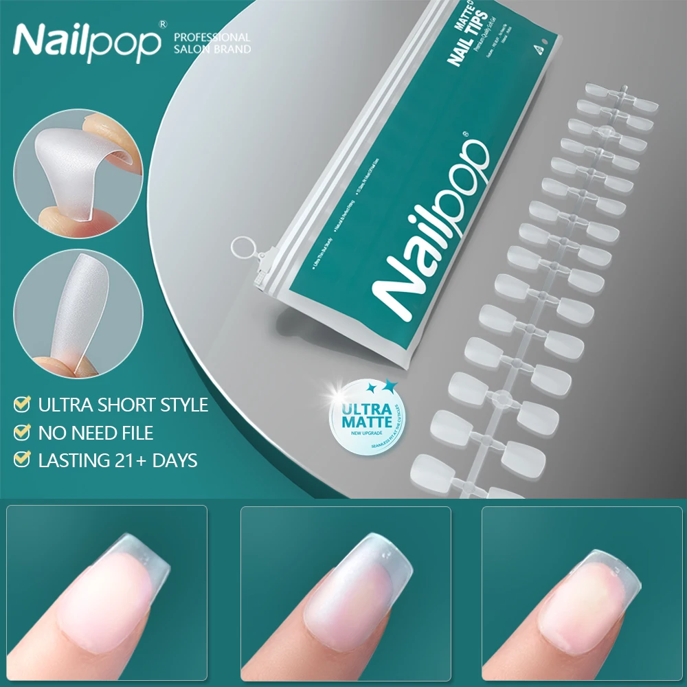 Top Trends: Nailpop Short Coffin Fake Nails Press On False Nail Artificial Full Cover Nail Tips Capsule Americaine Nail Art Accessories Tool Shoppable Styles