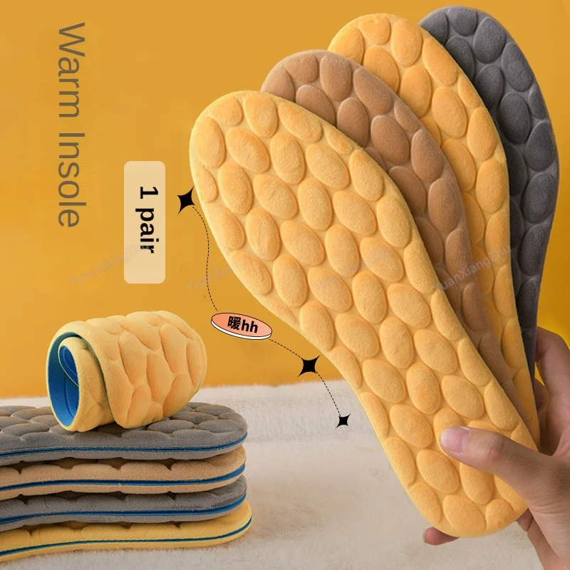 Top Trends: Winter Warm Cotton Insole For Shoes Plush Snow Boots Shoe Sole Thermal Insert Sports Running Insoles Men Woman Heating Pads Shoppable Styles