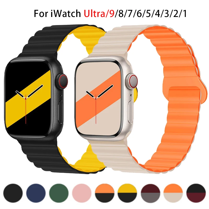 Top Trends: Magnetic Loop Silicone Strap For Apple Watch Band 44mm 40mm 45mm 41mm Ultra 49mm Bracelet IWatch Series 9 8 7 6 5 4 3 SE Ultra 2 Shoppable Styles