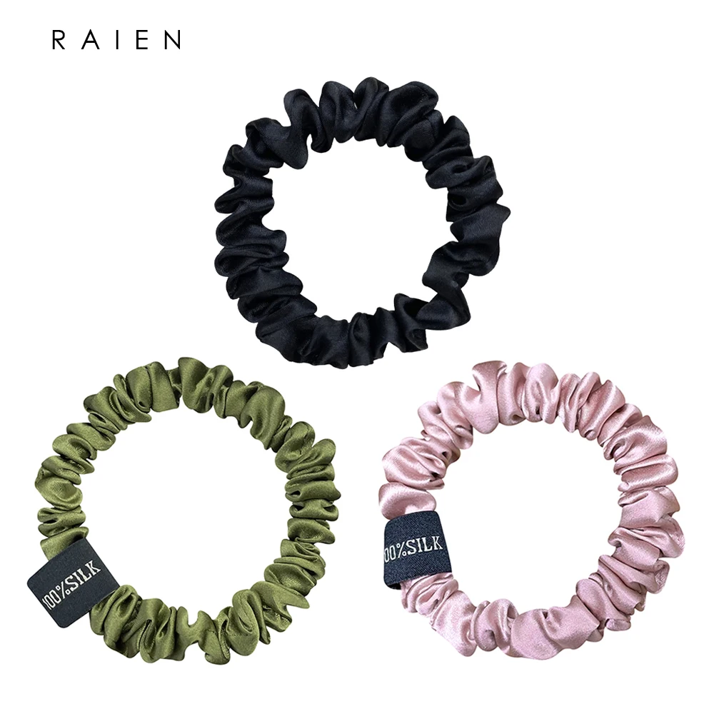 Top Trends: 100% Natural Mulberry Silk Scrunchie 1.5CM Headband Band Hair Tie Ropes Bands Skinny Elastics Ponytail Holder For Women Girls Shoppable Styles