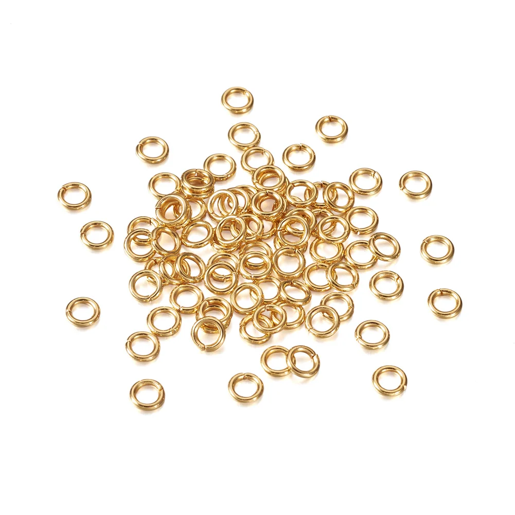 Top Trends: 500pcs 304 Stainless Steel Open Jump Rings Loops Jump Rings Split Ring Jewelry Making Findings Real 18K Gold Plated 4 5 6 7 8mm Shoppable Styles