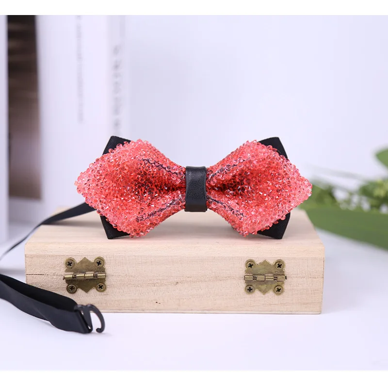 Top Trends: 1Pc Men Luxury Glitter Bow Tie Bowtie Butterfly Knot Crystal Rhinestone Collar Tie Cool Wedding Formal Party Bow Tie Shoppable Styles - Image 6