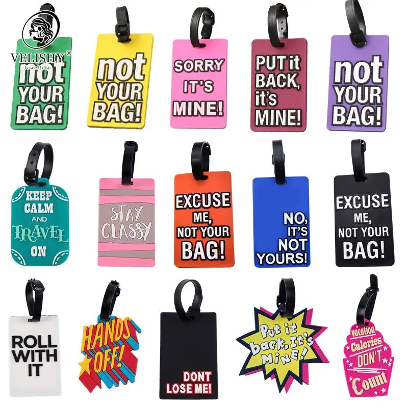 Top Trends: Fashion Creative Letter Not Your Bag Cute Travel Accessories Luggage Tags Suitcase Cartoon Style Silicon Portable Travel Label Shoppable Styles