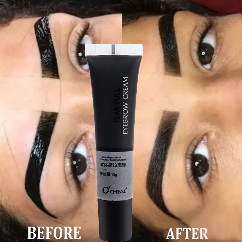 Top Trends: Peel Off Eye Makeup Permanent Eye Brow Tattoo Tint Long-lasting Waterproof Black Brown Dye Eyebrow Gel Cream Make Up Cosmetics Shoppable Styles