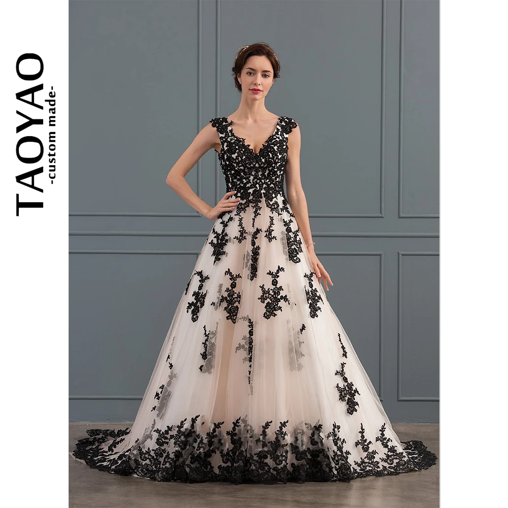 Top Trends: New Ball-Gown Wedding Dress V-Neck Bride Dresses Court Train Lace Tulle Elegant And Pretty Women's Dresses Vestidos Para Mujer Shoppable Styles