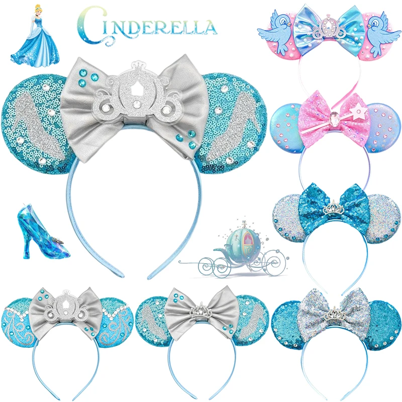 Top Trends: Disney Cinderella Headbands Women Crystal Shoes Ears Hair Bands Kids FatTonny Bow Hair Accessories Girls Princess Crown Hairband Shoppable Styles