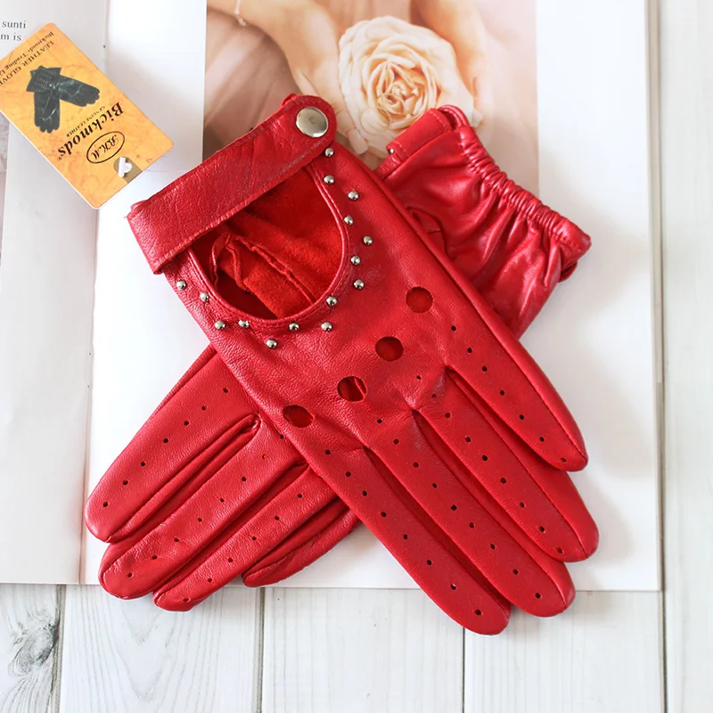 Top Trends: Summer Leather Driving Driver Full Finger Gloves Women Unlined Thin Fashion Spring And Autumn Motorcycle Riding Sheepskin Gloves Shoppable Styles