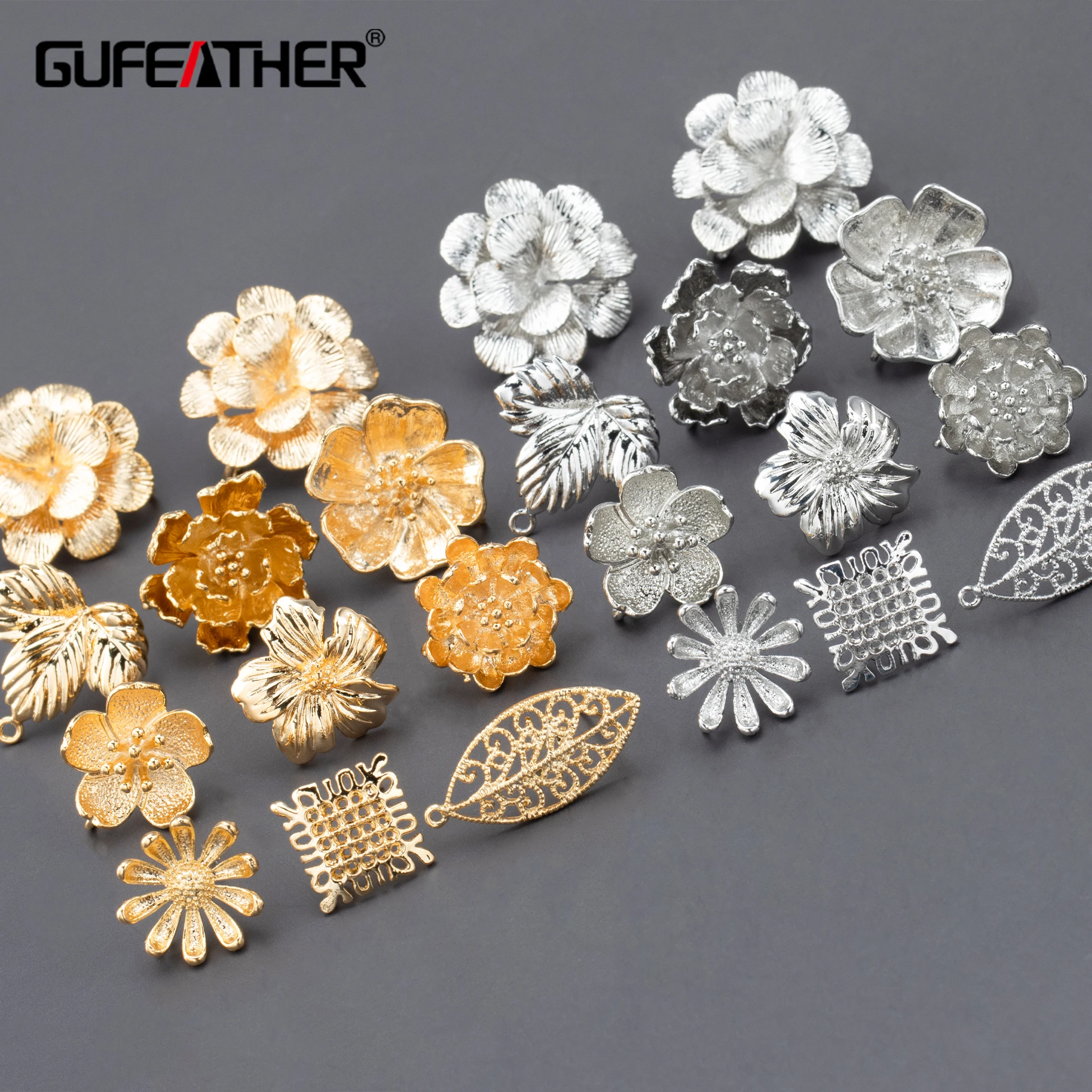 Top Trends: GUFEATHER M600, jewelry Accessories, 18k Gold Rhodium Plated, copper, pass REACH, nickel Free, stud Earring, jewelry Making, 10pcs / lot Shoppable Styles