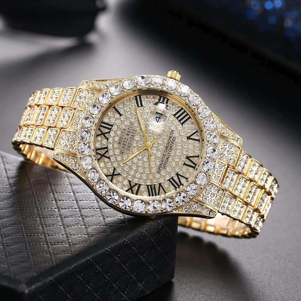 Top Trends: Brand Watch Luxury Rhinestone Men Casual Crystal Watches Men For Watch Diamond Fashion Wristwatches Relogio Feminino Shoppable Styles