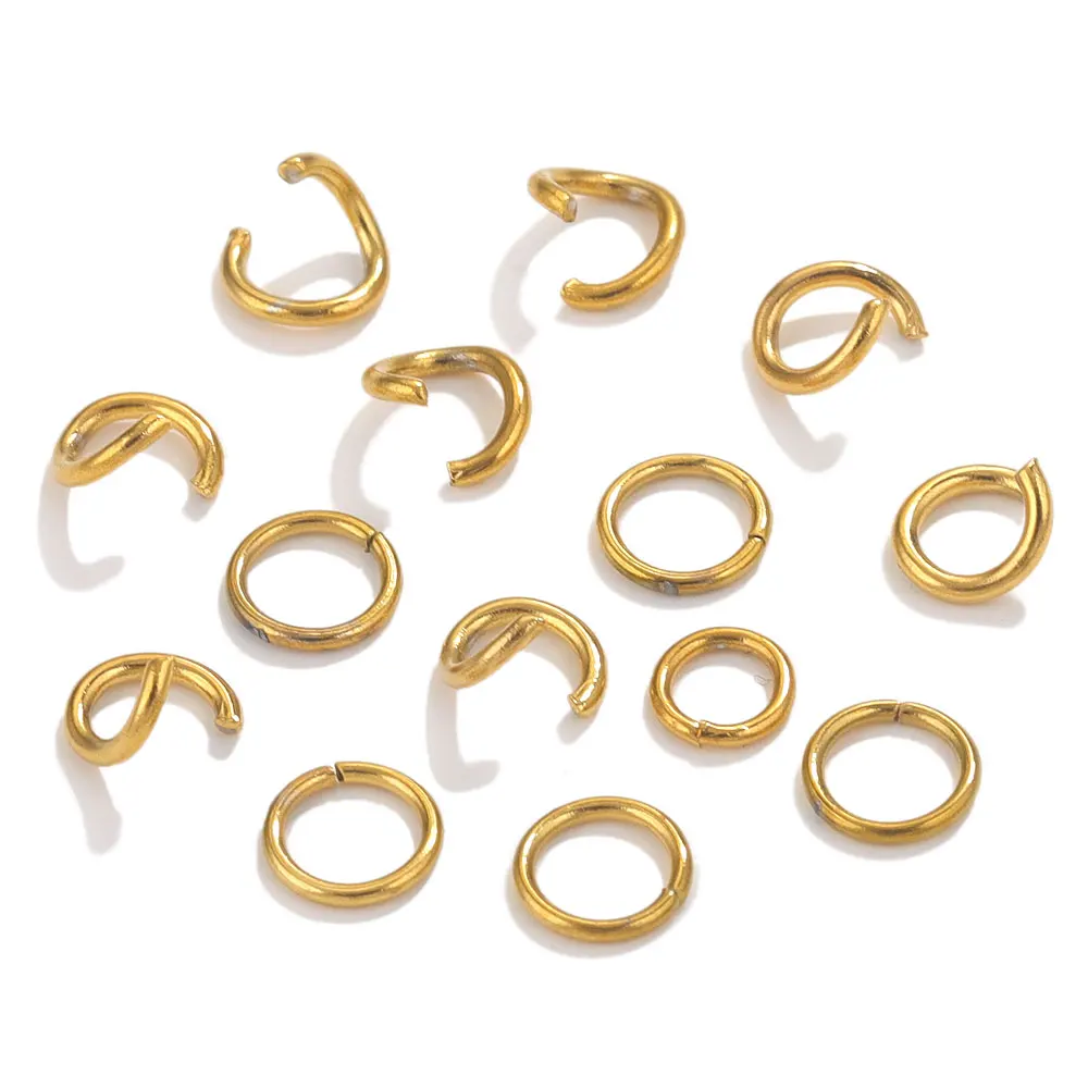 Top Trends: 100pcs Gold Plated Stainless Steel Open Jump Rings For Jewelry Making DIY Split Ring Connectors Jewelry Finding Parts Components Shoppable Styles