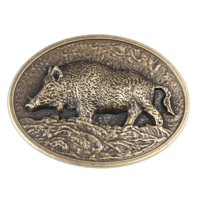 Top Trends: Wild Boar Belt Buckle Animal Pattern Alloy Smooth Buckle DIY Shoppable Styles