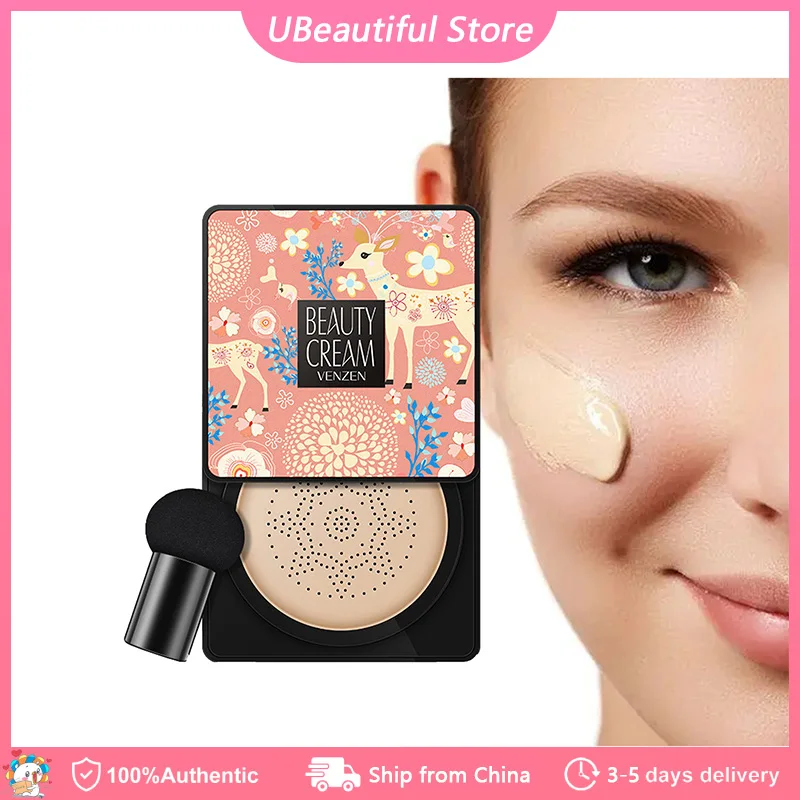 Top Trends: BB Air Cushion Foundation Mushroom Head CC Cream Concealer Whitening Makeup Cosmetic Waterproof Brighten Face Base Tone Shoppable Styles